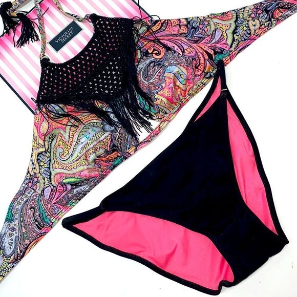 🔥🏖VICTORIA SECRET swimsuit top large push-up bottom- large New #3 - Picture 1 of 7